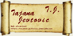 Tajana Jevtović vizit kartica